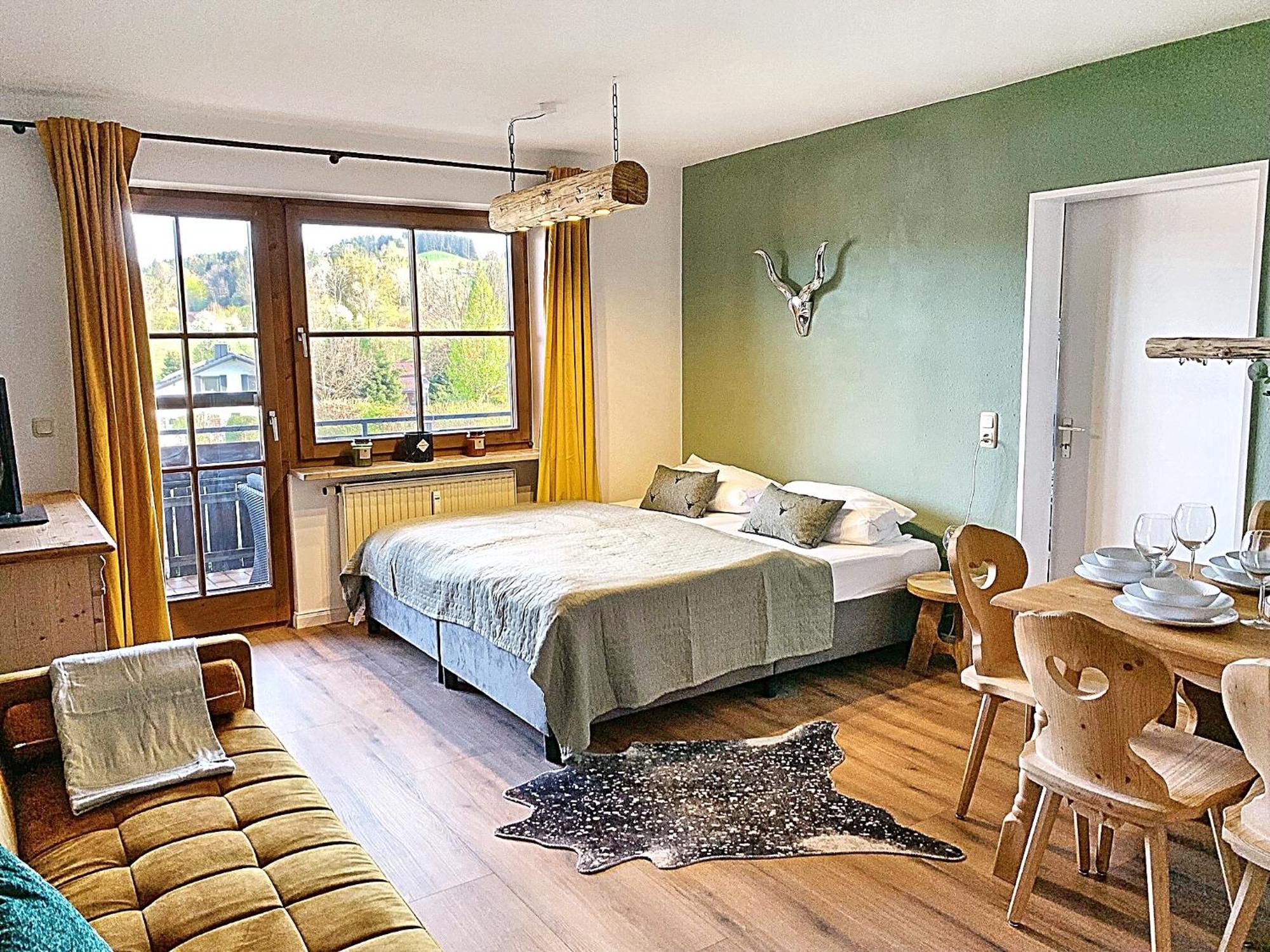 Lindners Hideaways - Bergnest Lodge - Bergblick Fewo 6 Pers Balkon Garten Hund Ski Unterkunft Luftkurort Oberreute Naehe Buchenegger Wasserfaelle Eistobel Bodensee Extérieur photo