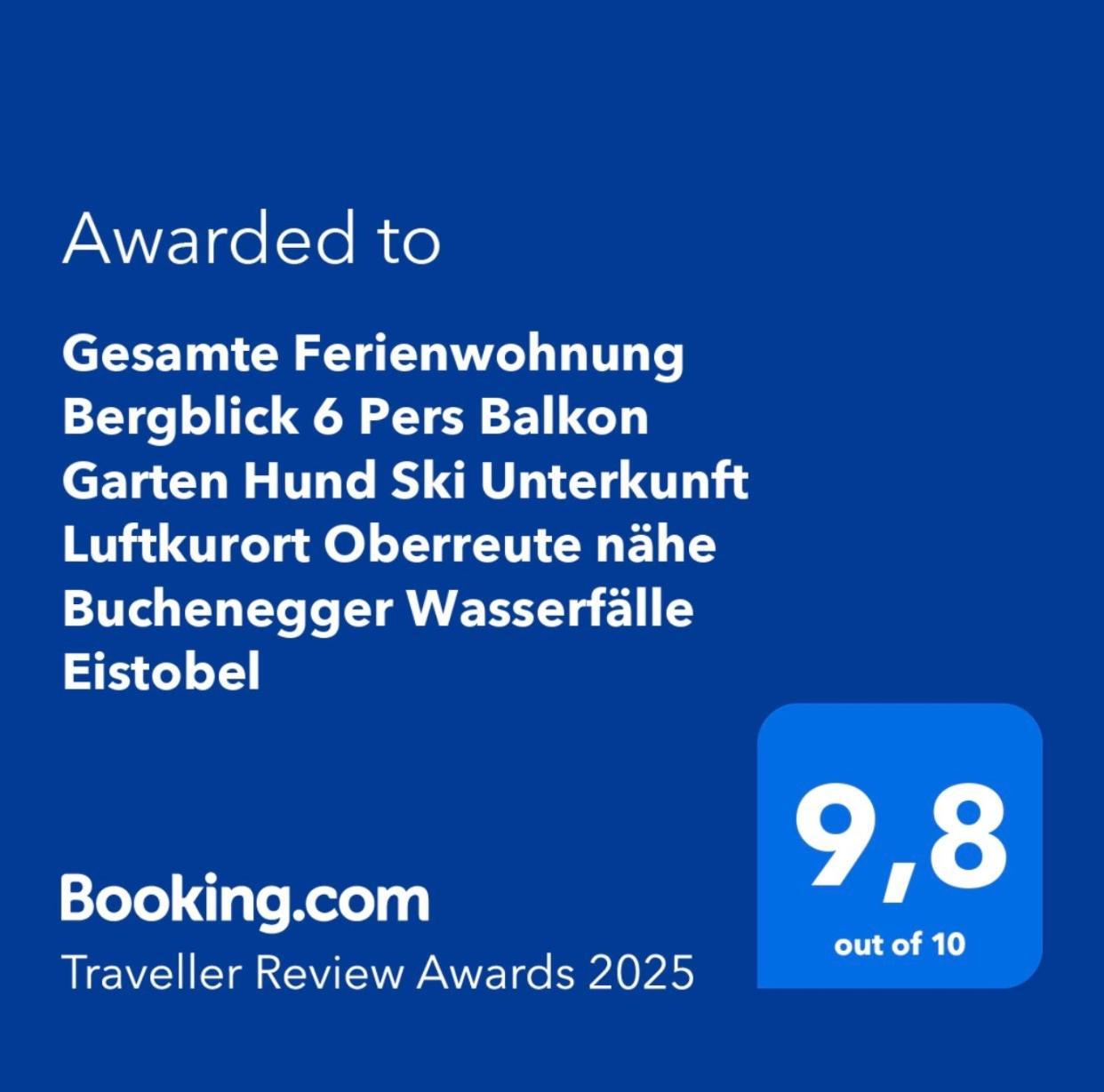 Lindners Hideaways - Bergnest Lodge - Bergblick Fewo 6 Pers Balkon Garten Hund Ski Unterkunft Luftkurort Oberreute Naehe Buchenegger Wasserfaelle Eistobel Bodensee Extérieur photo